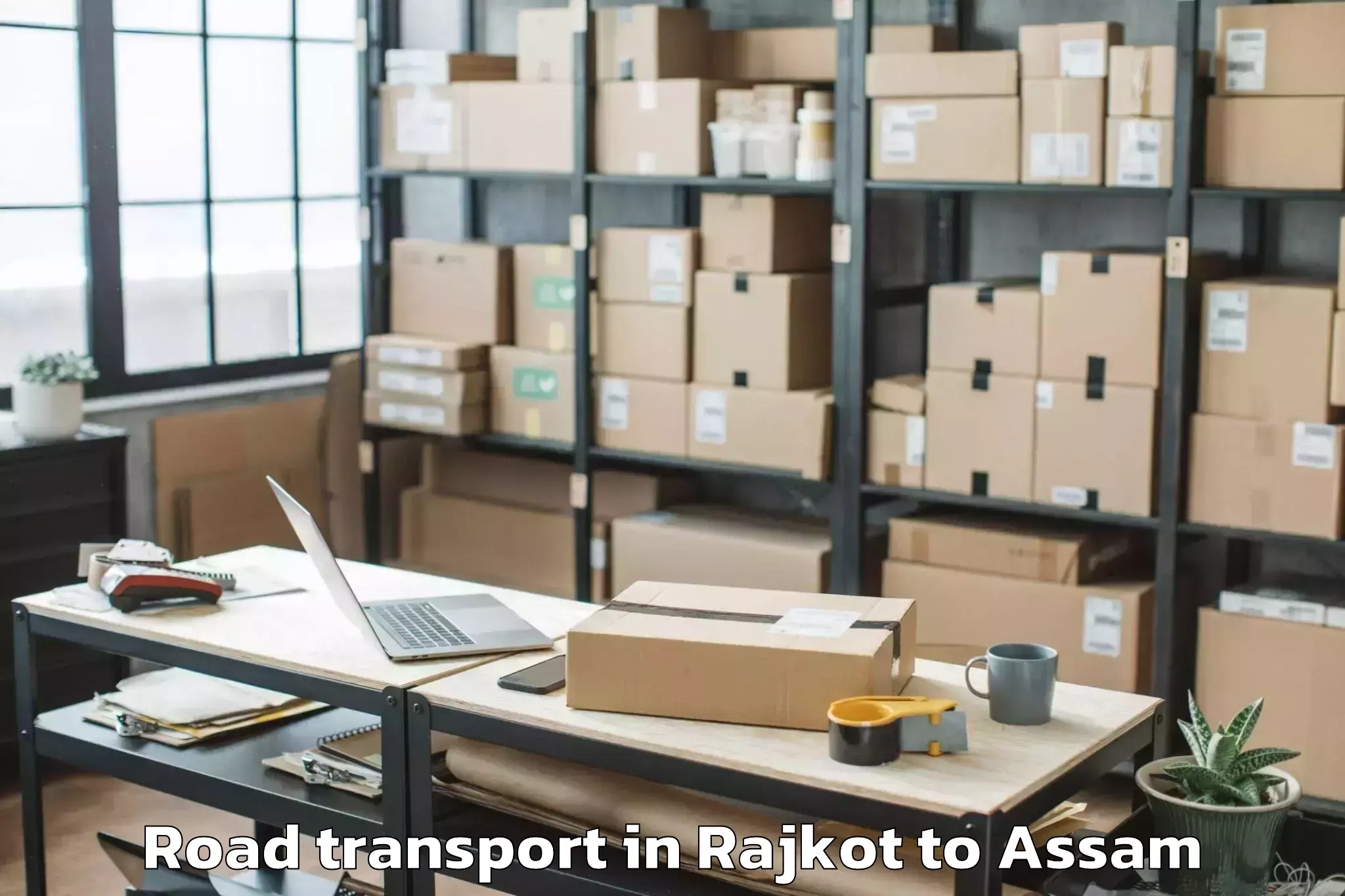 Comprehensive Rajkot to Laharighat Road Transport